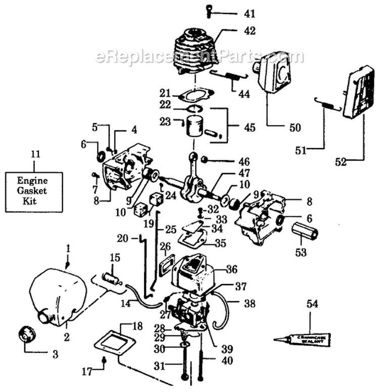 Page C Diagram and Parts List for XR-20  Weed Eater Trimmer